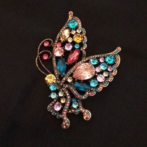 Multicolor Butterfly Brooch